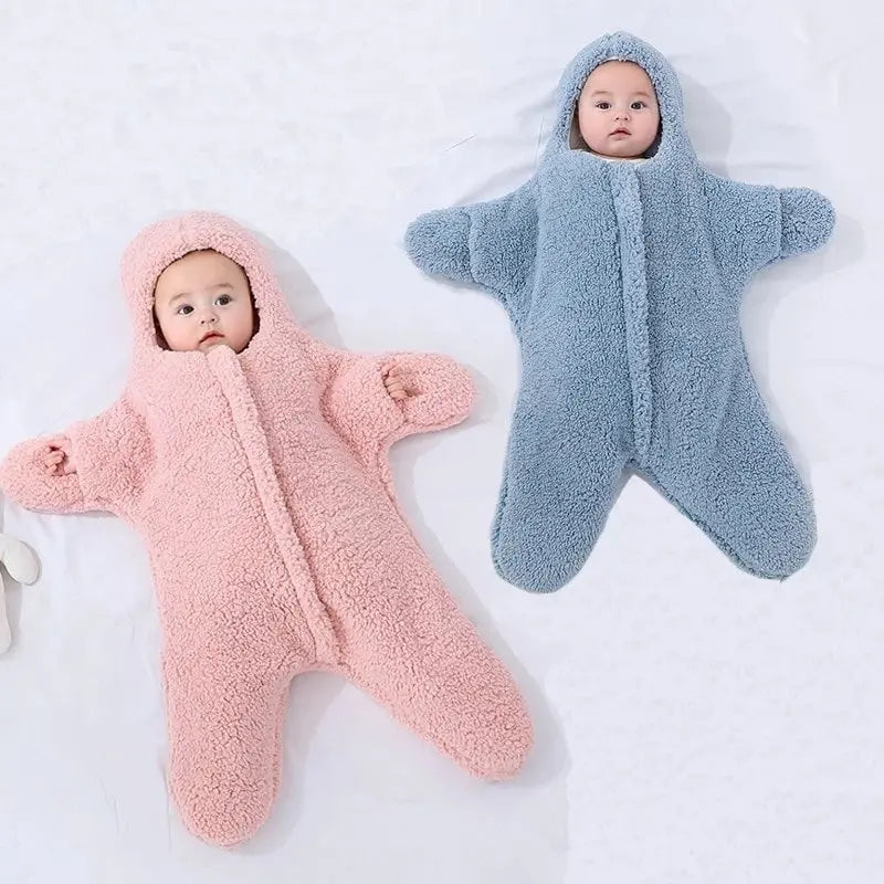 Trendy Baby Starfish Lamb Velvet Sleeping Bag Comfortable Newborn Baby