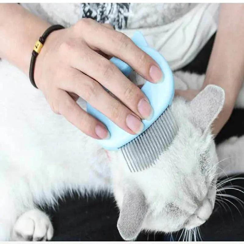 Trendy Pet Cat Dog Massage Brush Shell Shaped Handle Pet Grooming Massage Tool To Remove Loose Hairs Dogs Cats Pet Supplies Trendy DigiStore USA